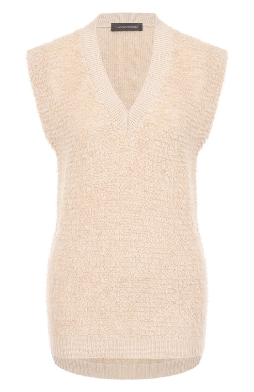 Жилет из шерсти и вискозы Lorena Antoniazzi MJ15A/2988 Кремовый MJ15A/2988