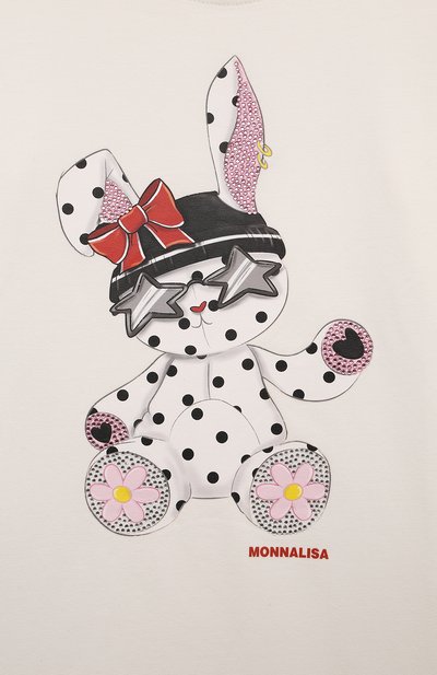 Хлопковый лонгслив MONNALISA, арт. 19D633, фото 3