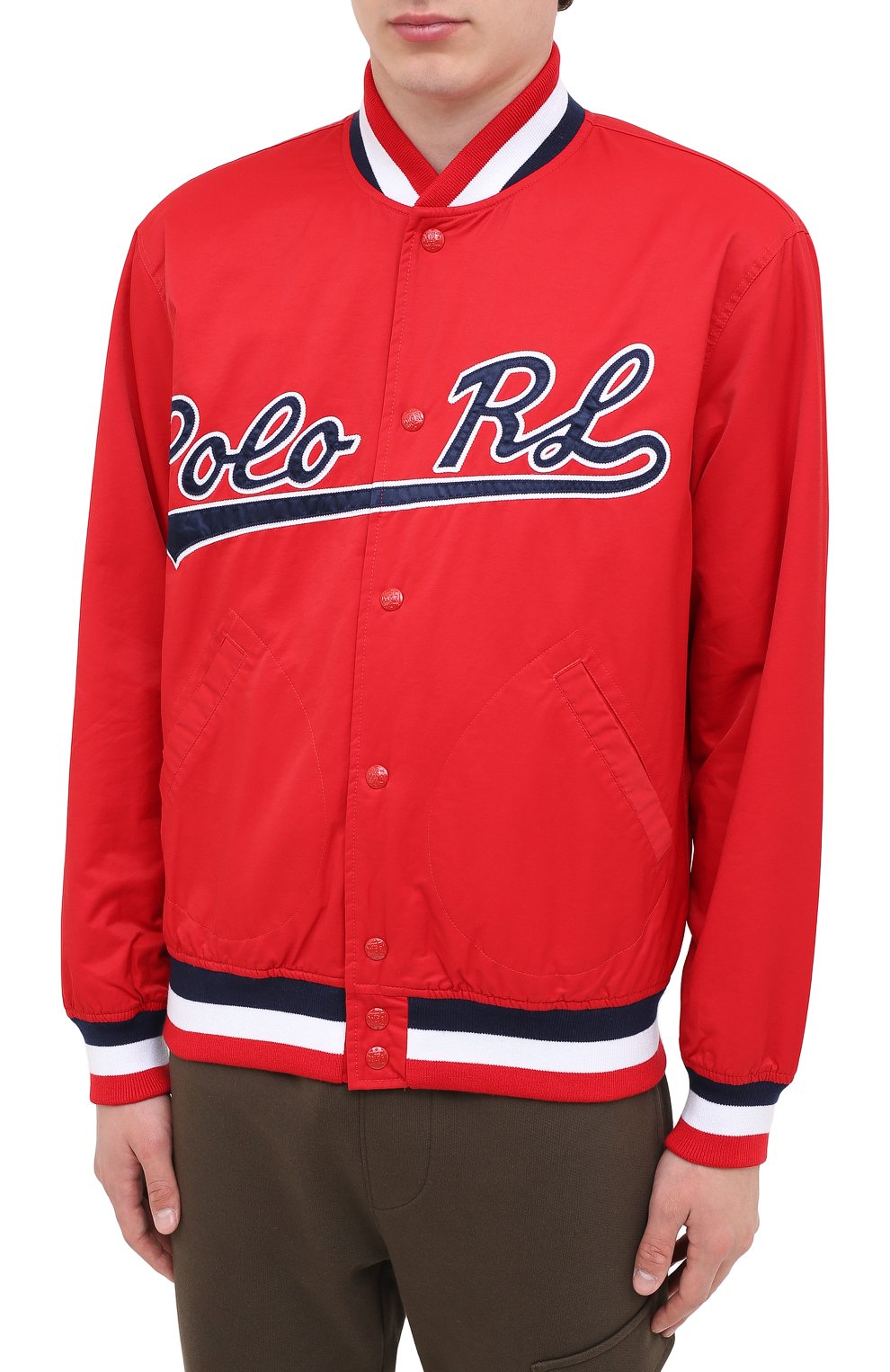 Бомбер POLO RALPH LAUREN красного цвета по цене 62850 руб., арт. 710798665, фото 3 Бомбер POLO RALPH LAUREN, арт. 710798665, фото 3