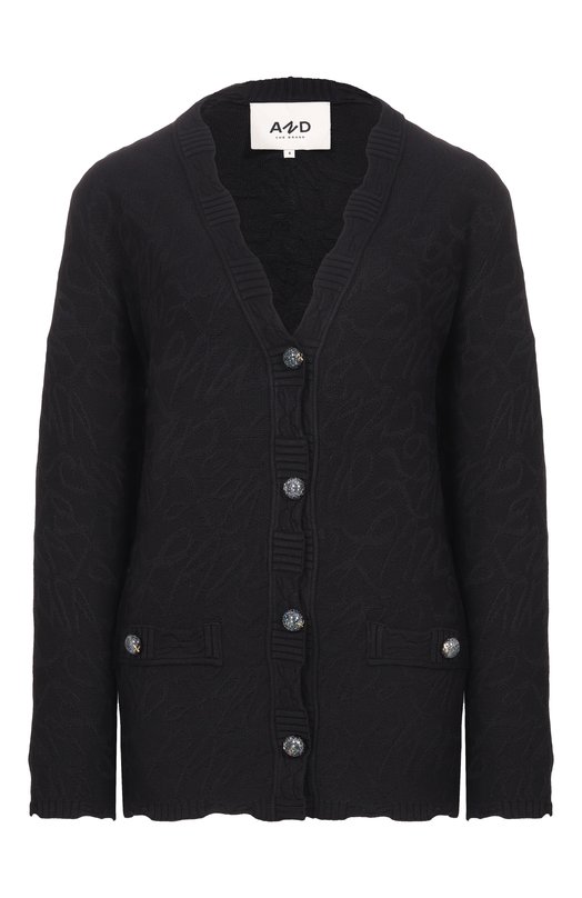 Кардиган из вискозы AND the brand S26-CG050-1203-900 Чёрный S26-CG050-1203-900