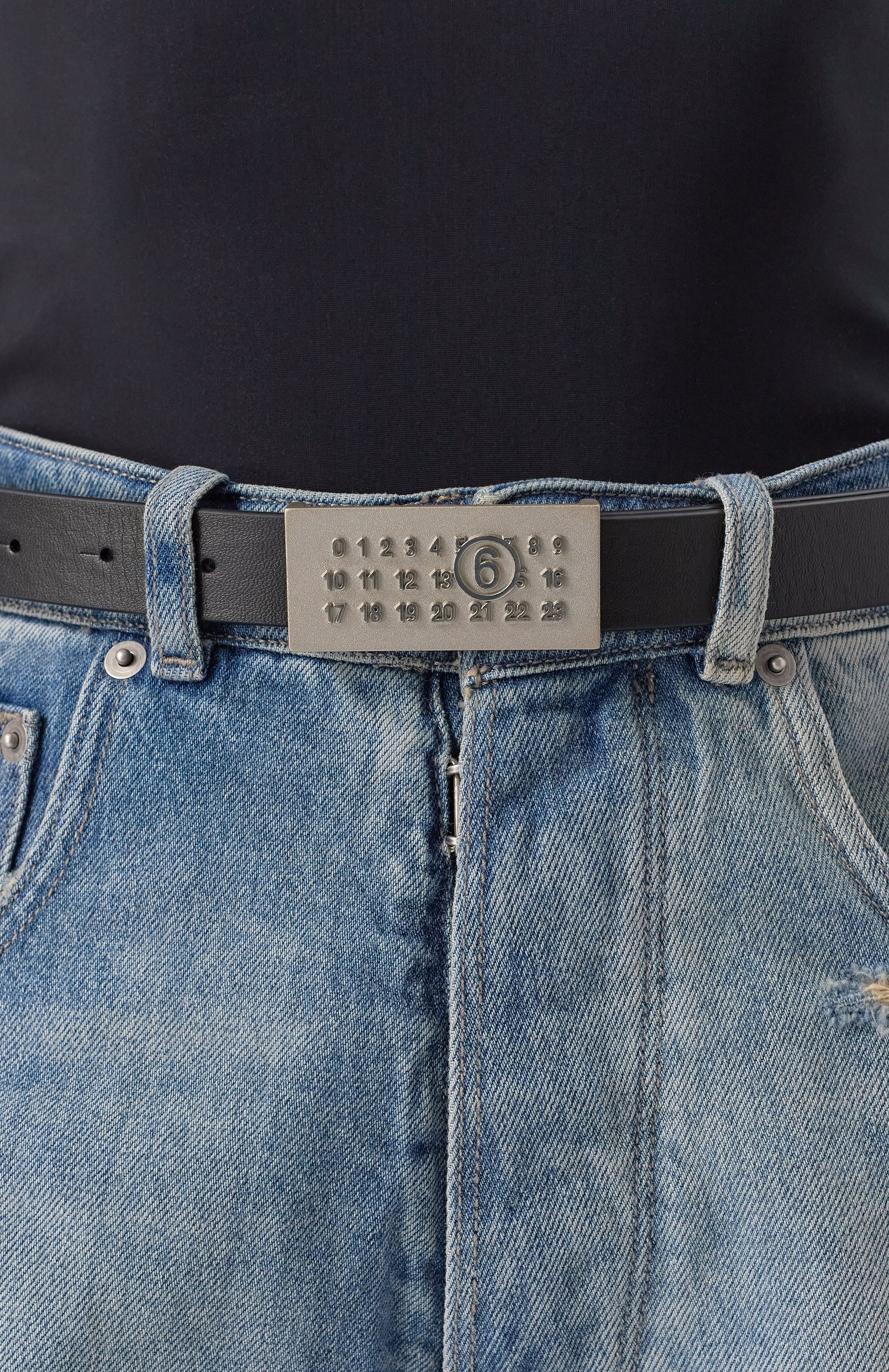 Кожаный ремень MM6, арт. SA6TP0010/P7258, фото 3