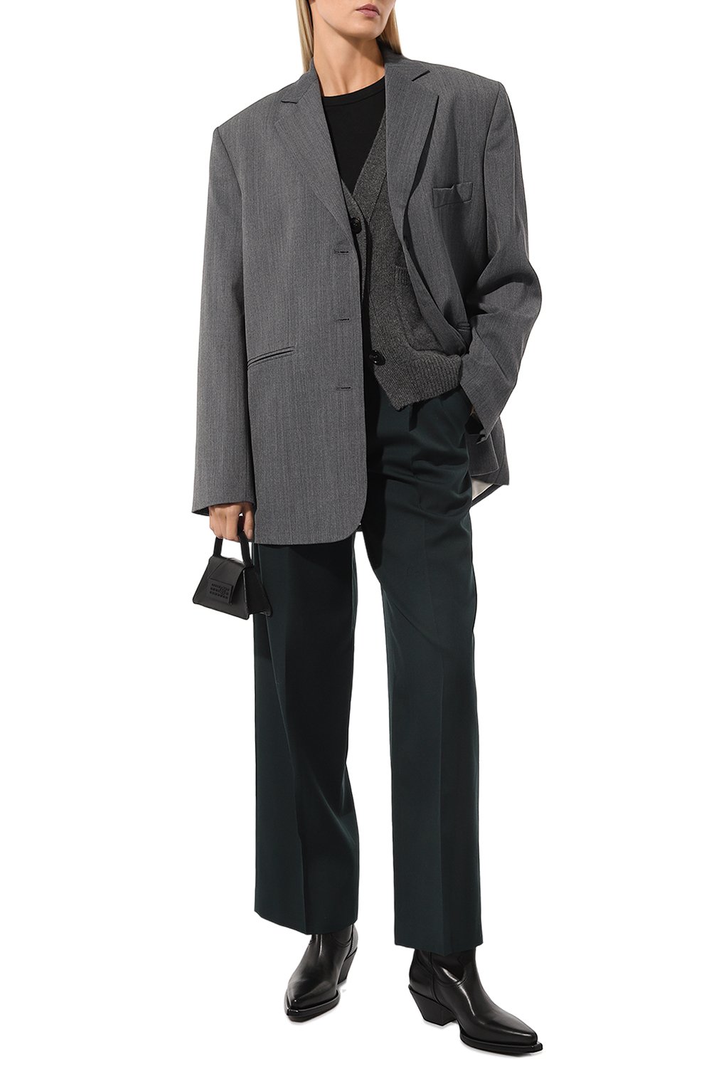 Сумка numbers MM6 черного цвета по цене 65800 руб., арт. SB6ZI0009/P6189, фото 7 Сумка numbers MM6, арт. SB6ZI0009/P6189, фото 7