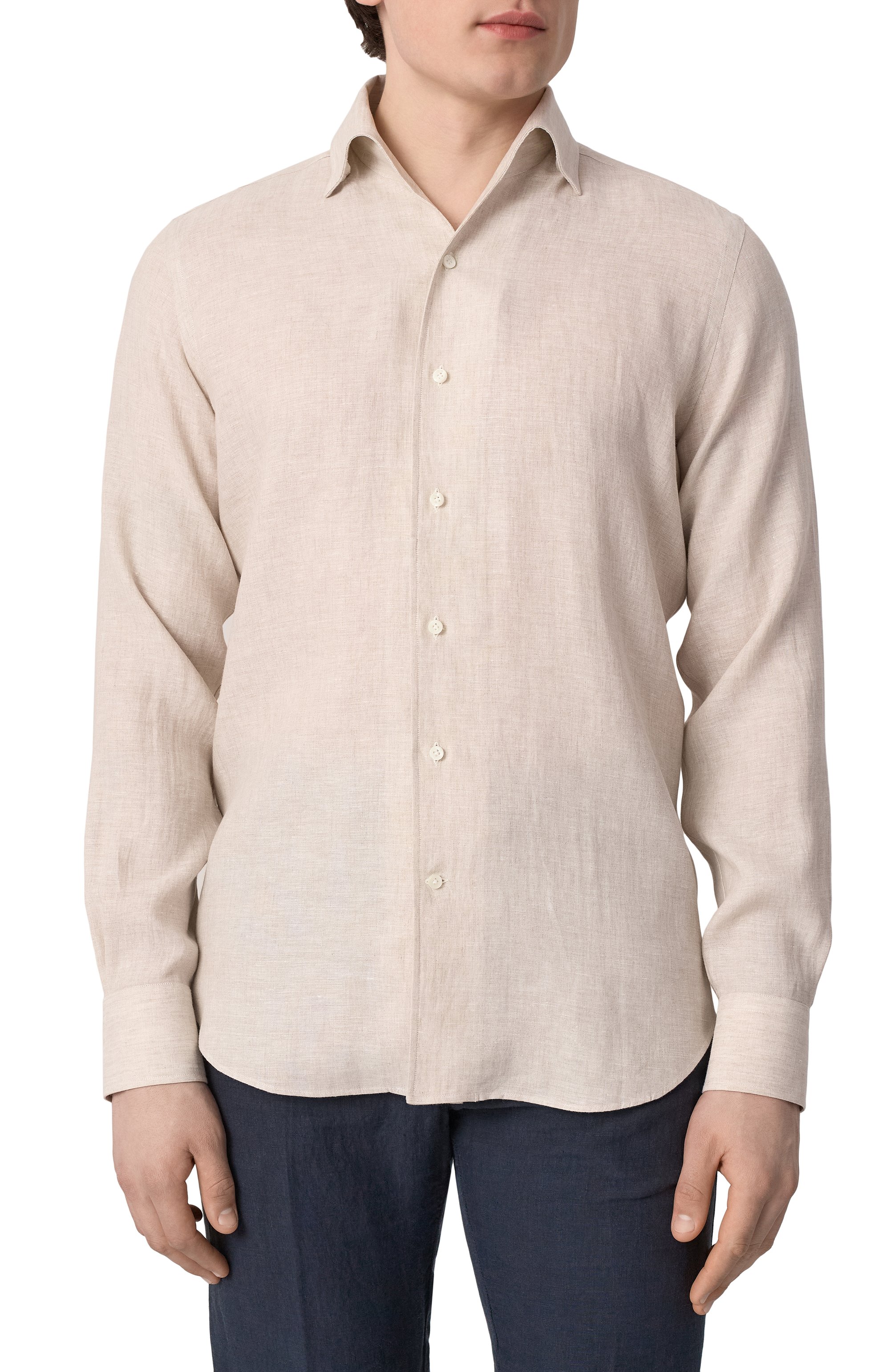 Льняная рубашка ALESSANDRO GHERARDI, арт. D0UBLE-BDN/7431, фото 3