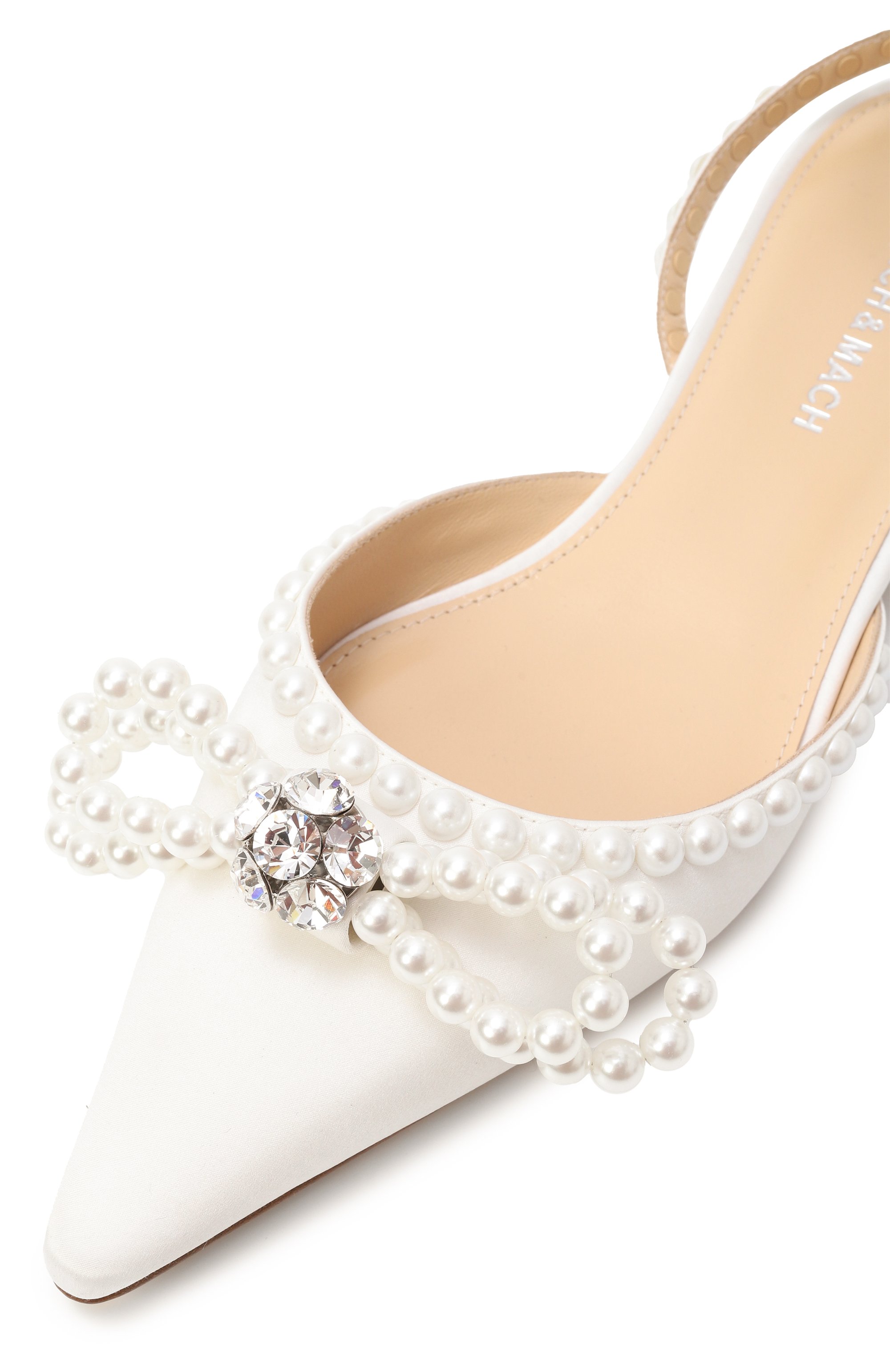 Текстильные балетки double bow MACH & MACH, арт. R25-S0929-15-CRP-011, фото 7