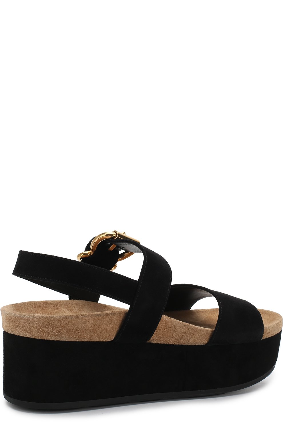 Замшевые босоножки на платформе PRADA, арт. 1XZ658-XVD-F0002-40, фото 4