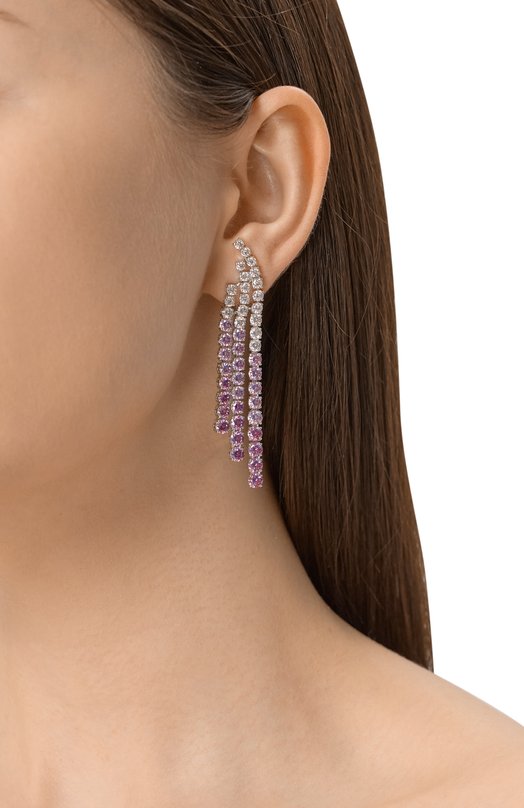 Серьги Matrix Swarovski 5705831 Сиреневый  5705831 Фото 2