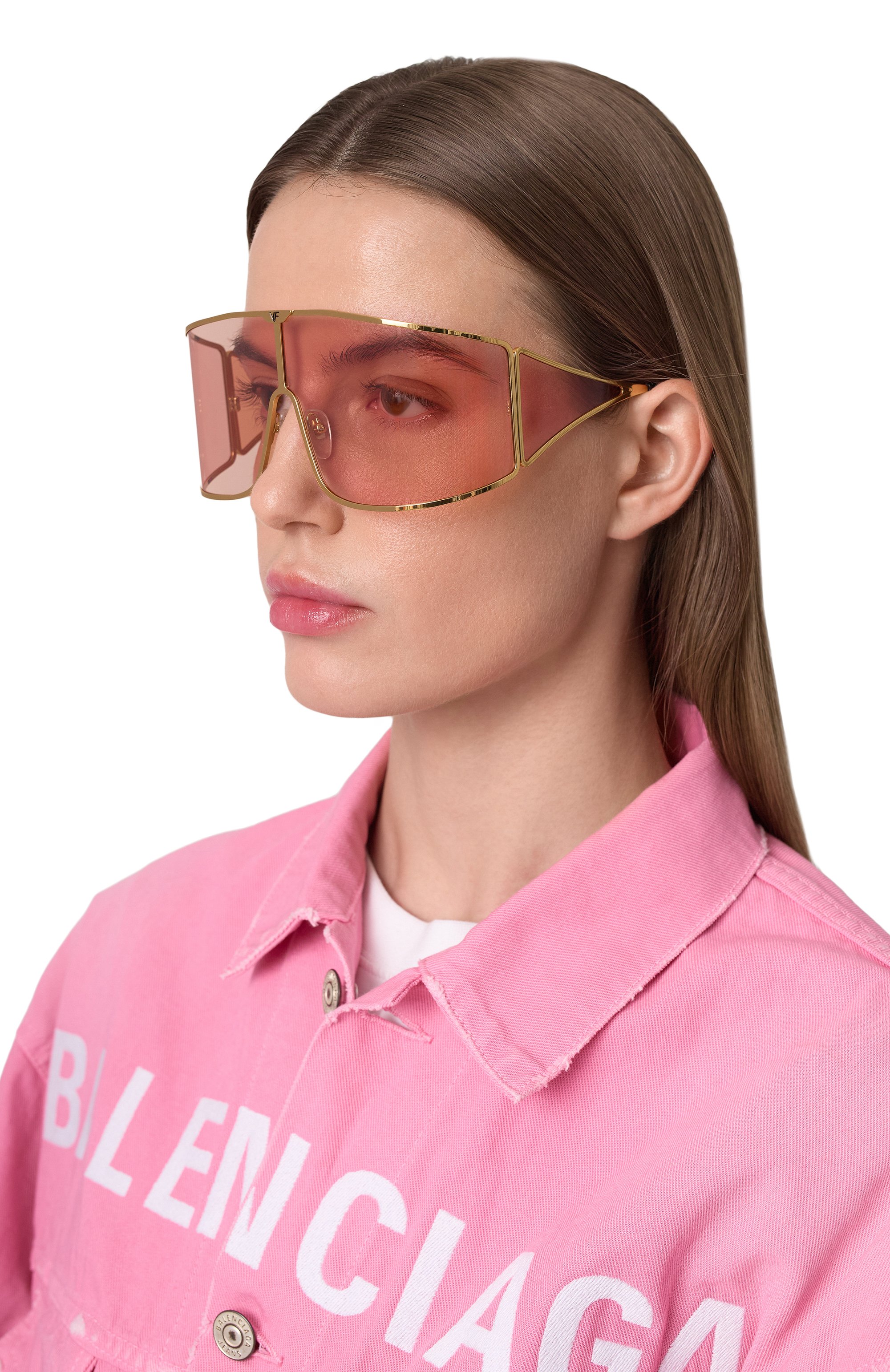 Солнцезащитные очки VINTAGE FRAMES, арт. 0UTCAST 24KT YELL0W G0LD/PINK, фото 2