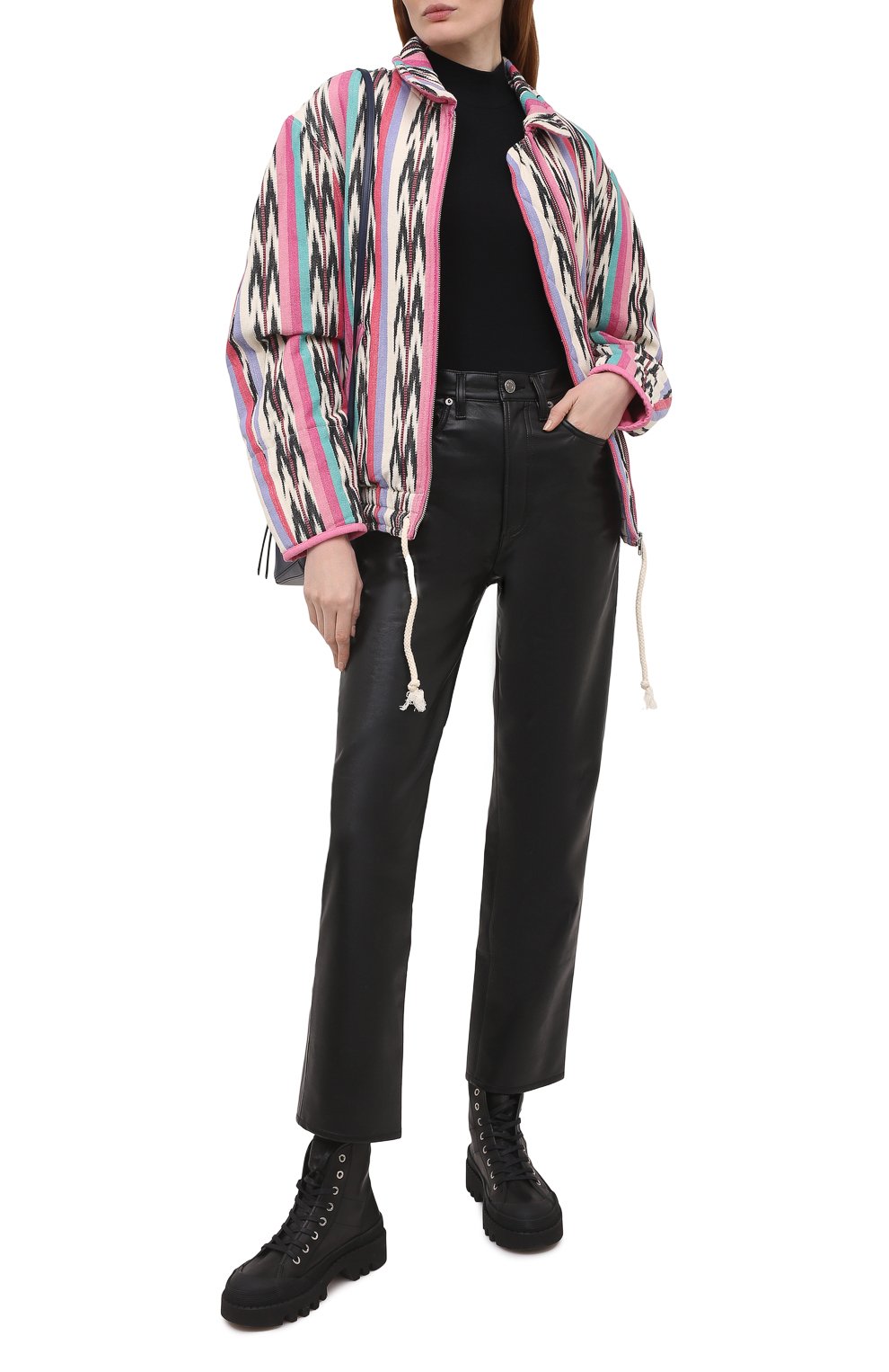 Хлопковая куртка ISABEL MARANT ETOILE разноцветного цвета по цене 55800 руб., арт. VE1525-21P010E/IAUSTEY, фото 2 Хлопковая куртка ISABEL MARANT ETOILE, арт. VE1525-21P010E/IAUSTEY, фото 2