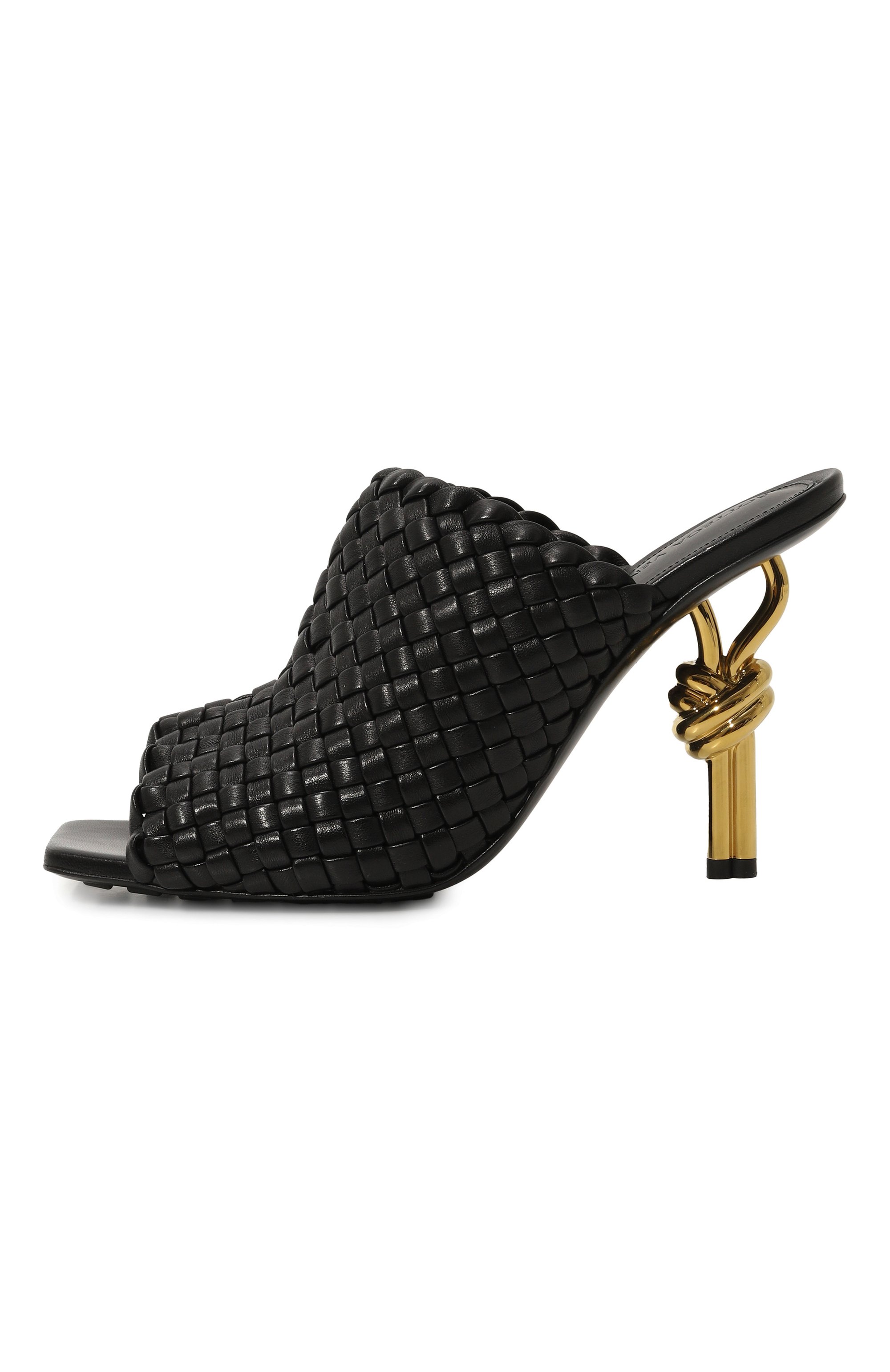 Кожаные мюли knotted intreccio BOTTEGA VENETA, арт. 754143/V2P50, фото 4