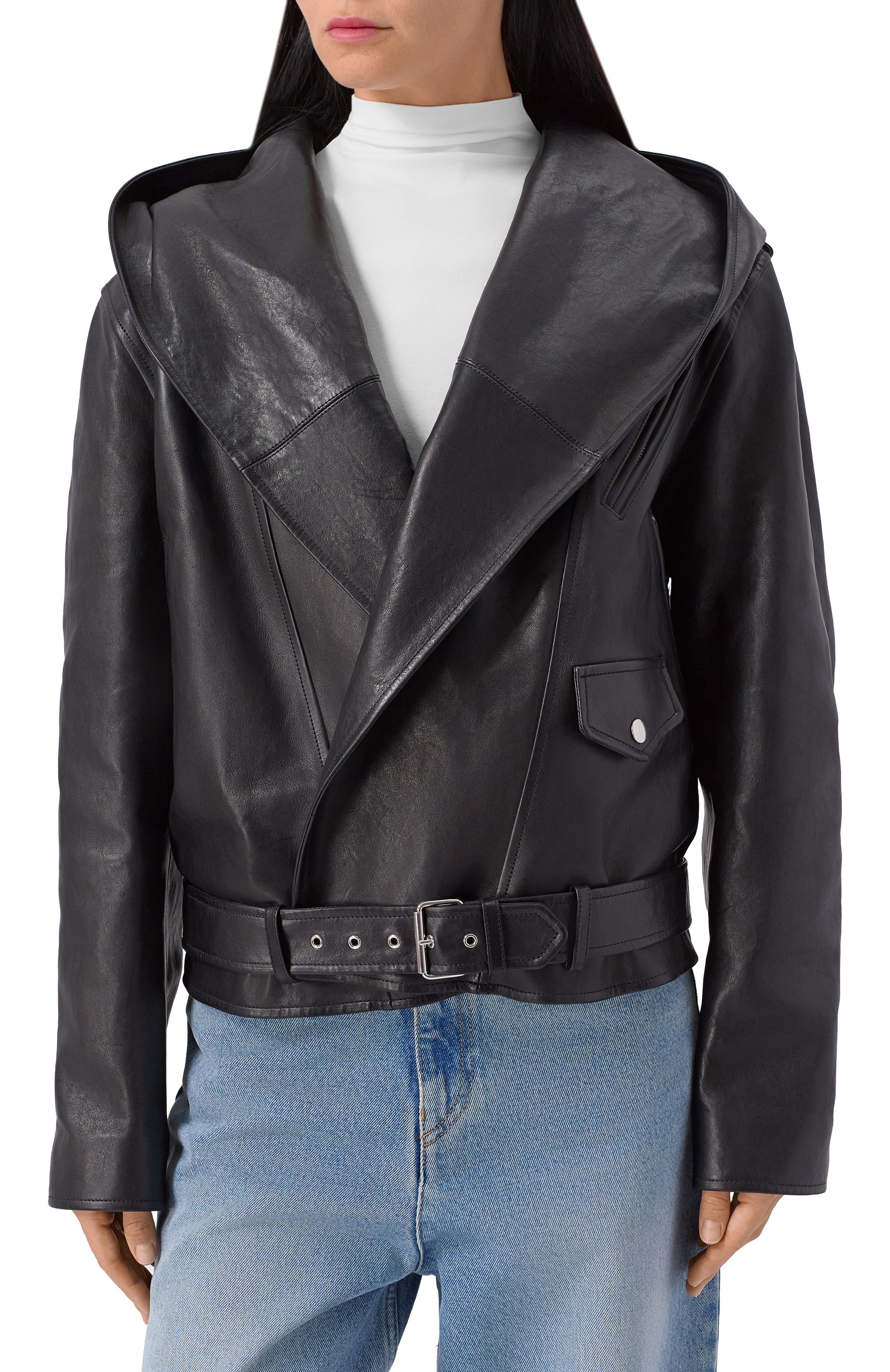 Кожаная куртка ALAIA, арт. AA9V0428L008A, фото 3