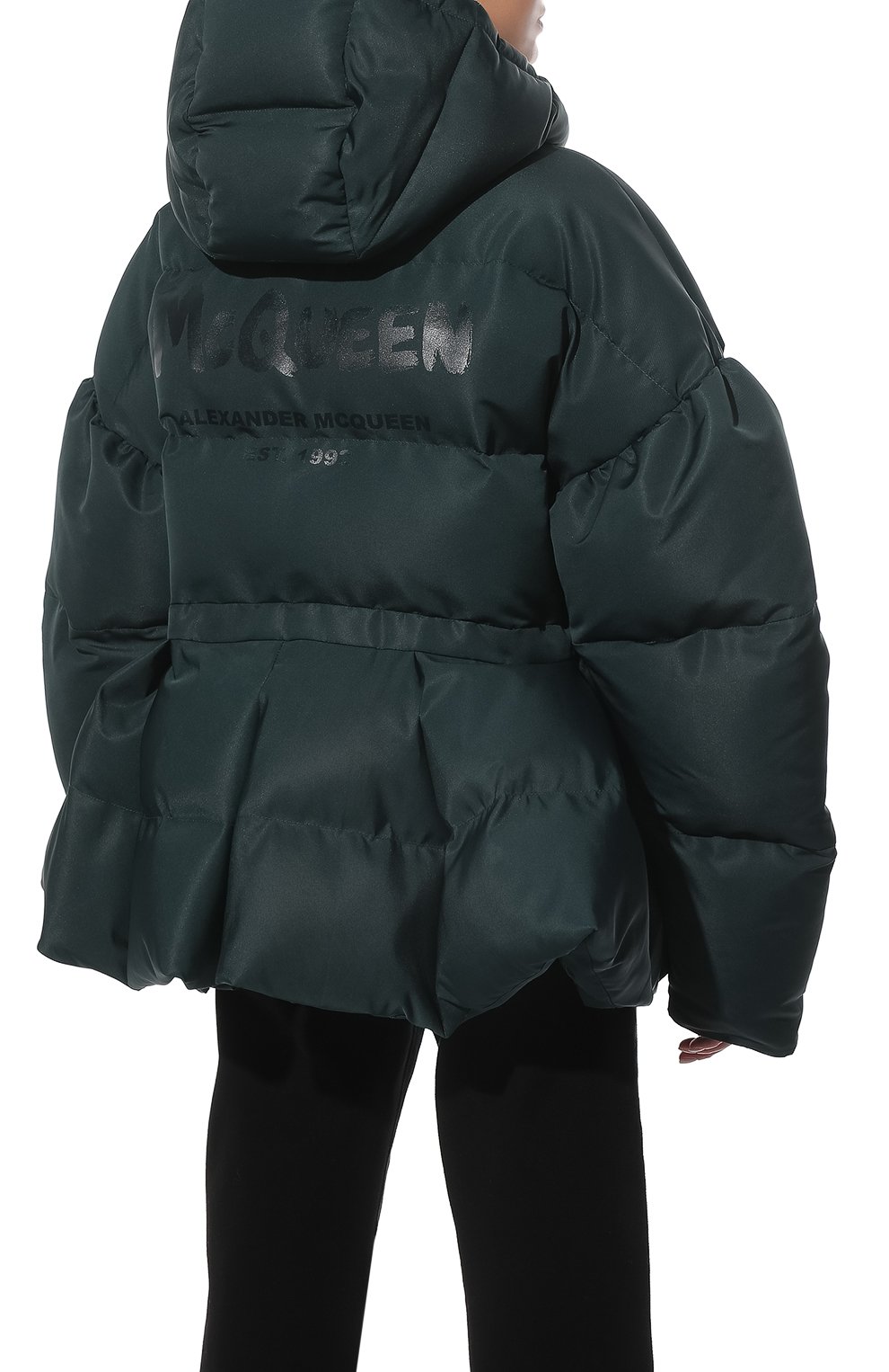 Пуховик ALEXANDER MCQUEEN темно-зеленого цвета по цене 239500 руб., арт. 672915/QZAD1, фото 4 Пуховик ALEXANDER MCQUEEN, арт. 672915/QZAD1, фото 4