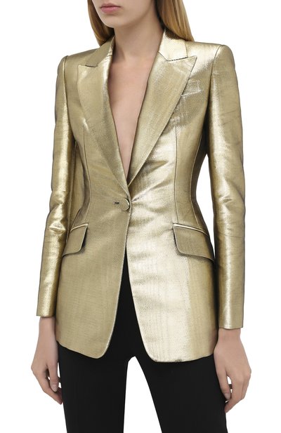 Жакет из хлопка и шелка ALEXANDER MCQUEEN, арт. 610279/QEACC, фото 4