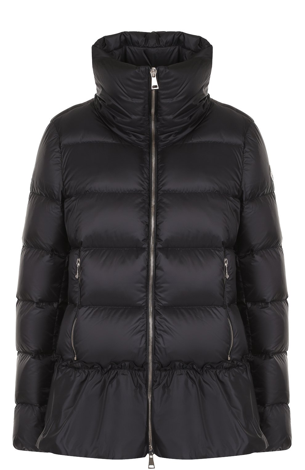 Стеганый пуховик с воротником-стойкой MONCLER черного цвета по цене 99500 руб., арт. C2-093-46384-49-53048, фото 1 Стеганый пуховик с воротником-стойкой MONCLER, арт. C2-093-46384-49-53048, фото 1
