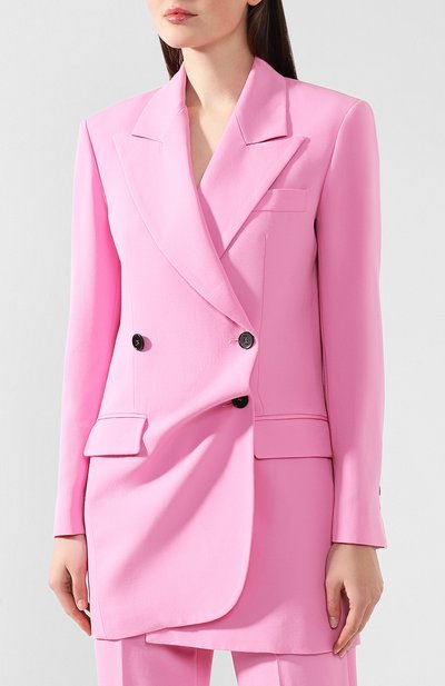 Шерстяной жакет MSGM розового цвета по цене 52100 руб., арт. 2742MDG116 195803, фото 3 Шерстяной жакет MSGM, арт. 2742MDG116 195803, фото 3