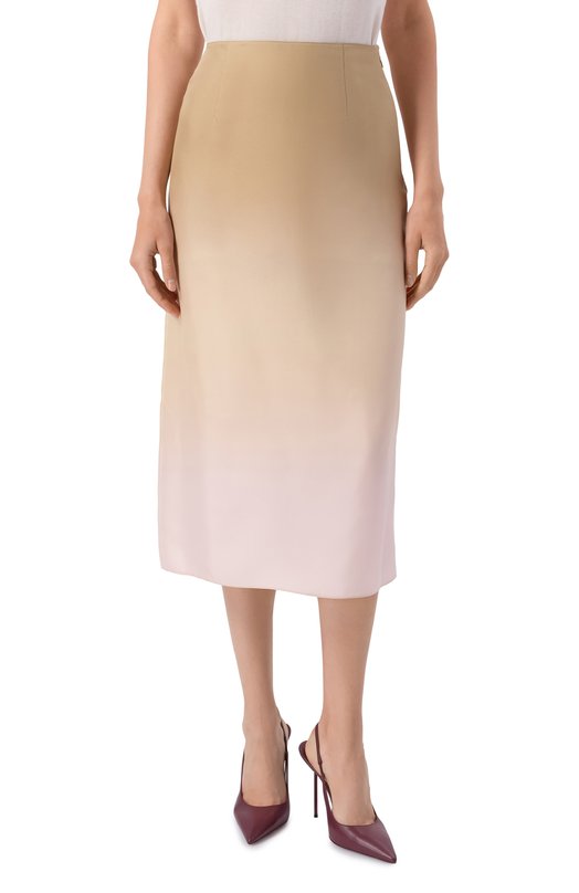 Шелковая юбка Prada P150J/14J3 Бежевый  P150J/14J3 Фото 3