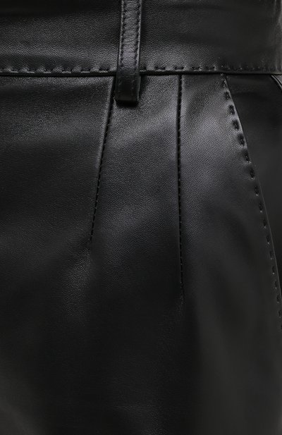 Кожаные брюки DOLCE & GABBANA черного цвета по цене 370500 руб., арт. FTBYFL/HULJ8, фото 5 Кожаные брюки DOLCE & GABBANA, арт. FTBYFL/HULJ8, фото 5