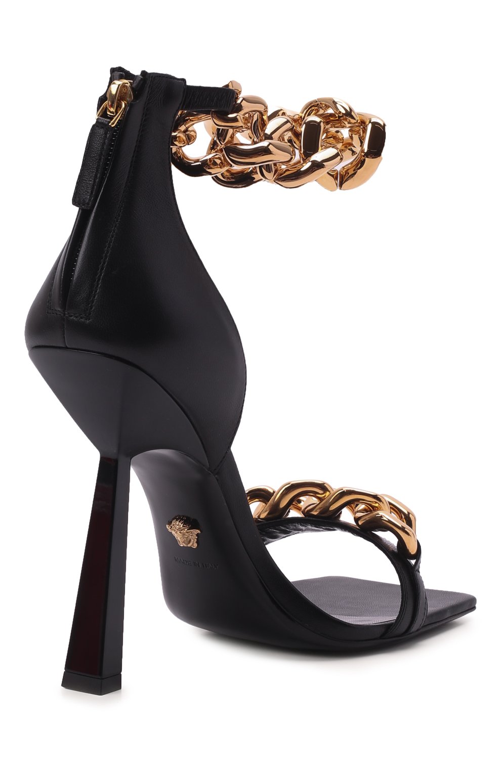 Кожаные босоножки medusa chain VERSACE, арт. 1004186/DNA32, фото 5