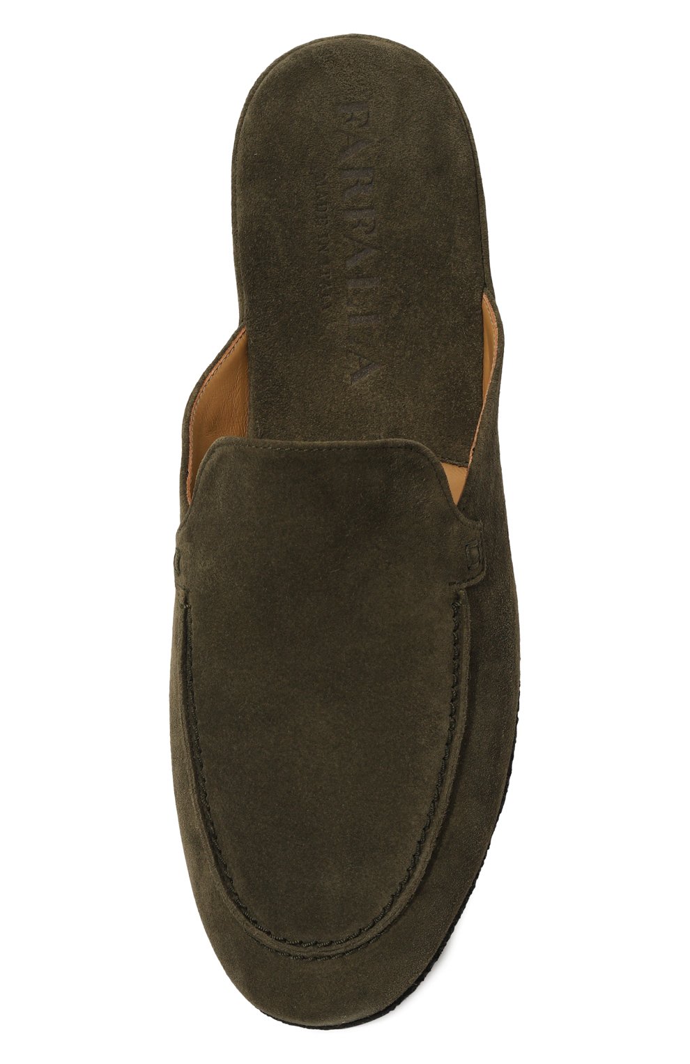 Замшевые домашние туфли FARFALLA зеленого цвета по цене 37250 руб., арт. C19I, фото 6 Замшевые домашние туфли FARFALLA, арт. C19I, фото 6