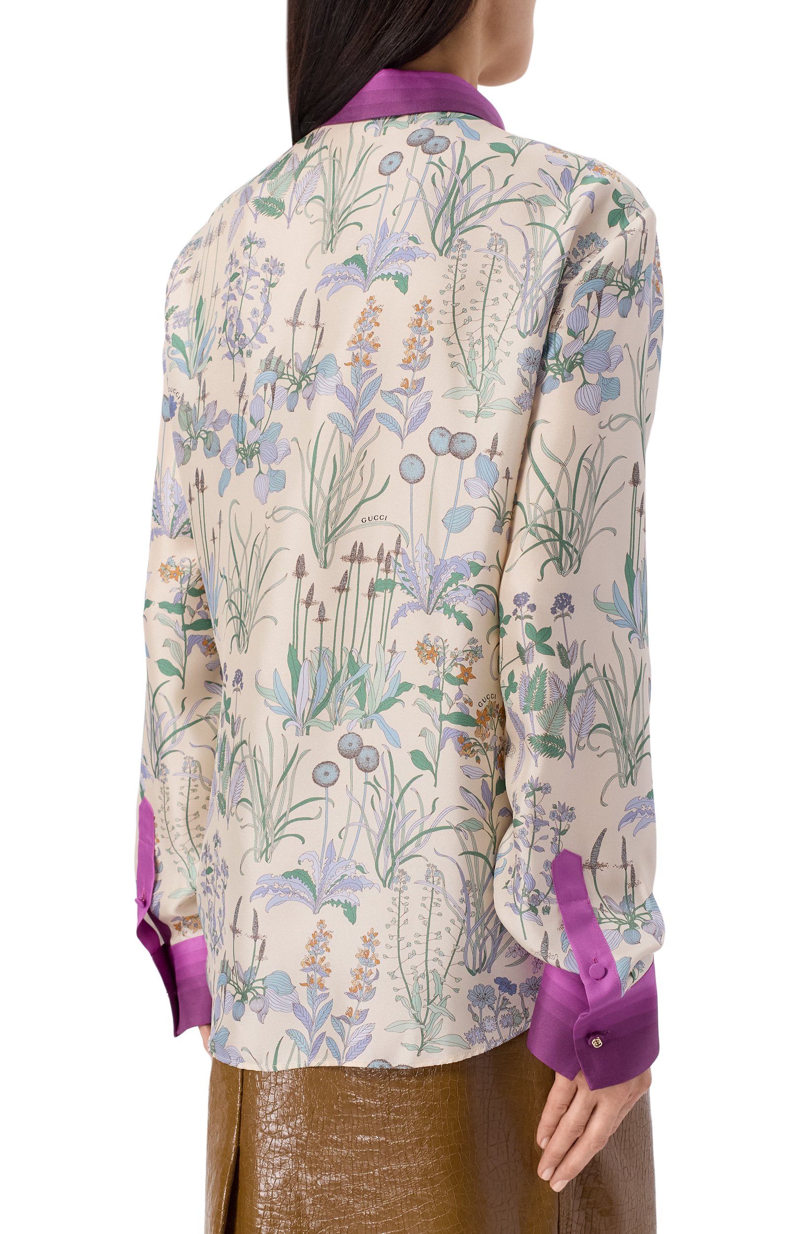 Шелковая рубашка GUCCI, арт. 856092/ZAUK7, фото 4