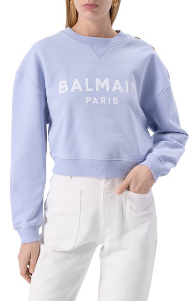 Хлопковый свитшот BALMAIN, арт. EF1JQ002/BB02, фото 3