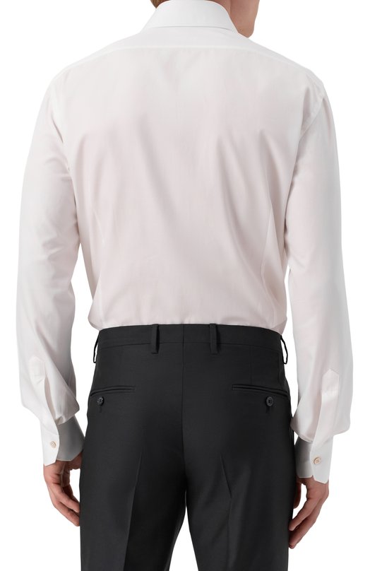 Хлопковая сорочка Kiton UCCH0948801 Белый  UCCH0948801 Фото 4