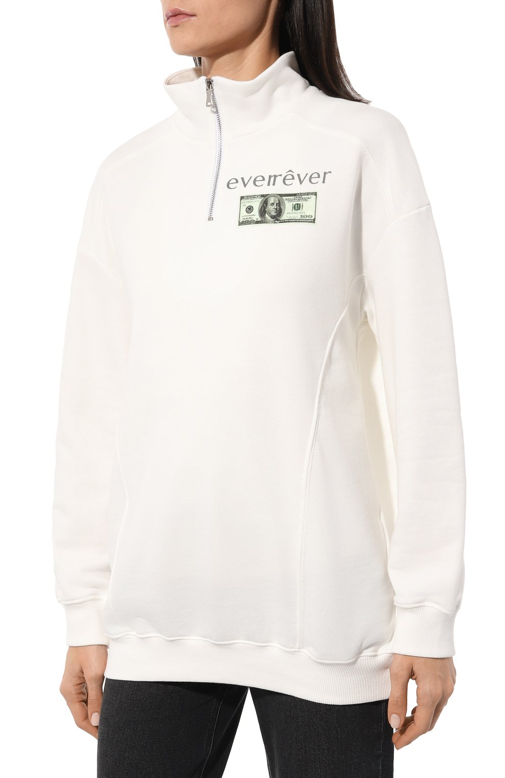 Хлопковый свитшот EVERREVER, арт. RE-SW-WHITE-01, фото 3