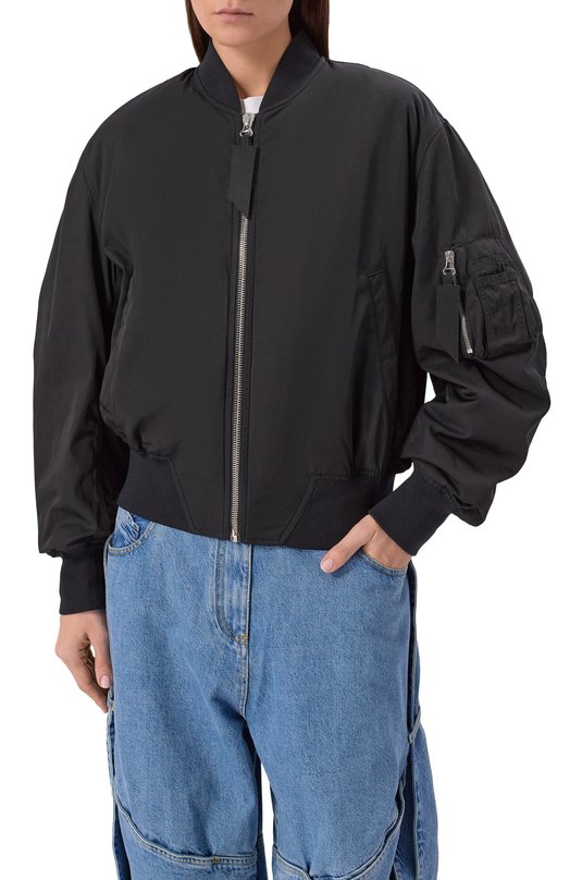 Утепленный бомбер The Attico 260WCB00070/PLL001AA Чёрный  260WCB00070/PLL001AA Фото 3