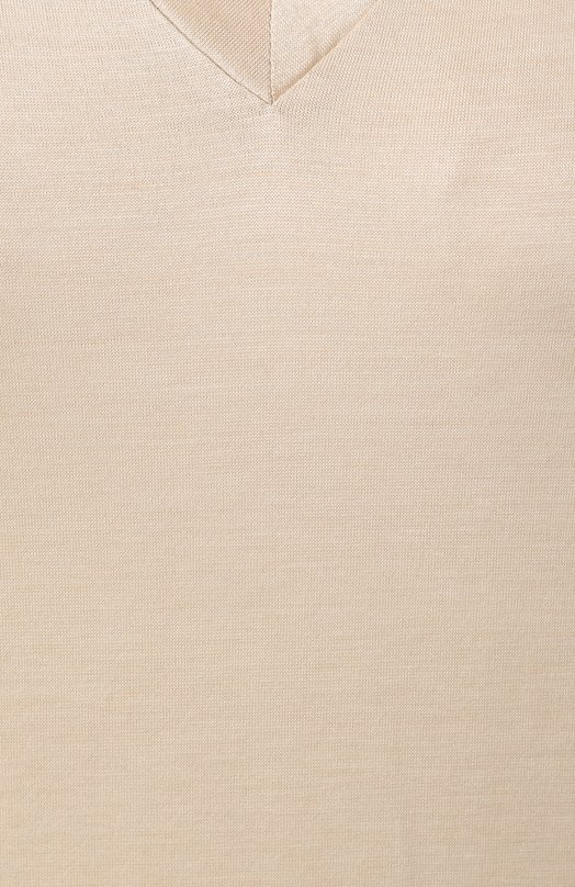 Футболка из шелка и хлопка Kiton D59420K0925F06 Бежевый  D59420K0925F06 Фото 6