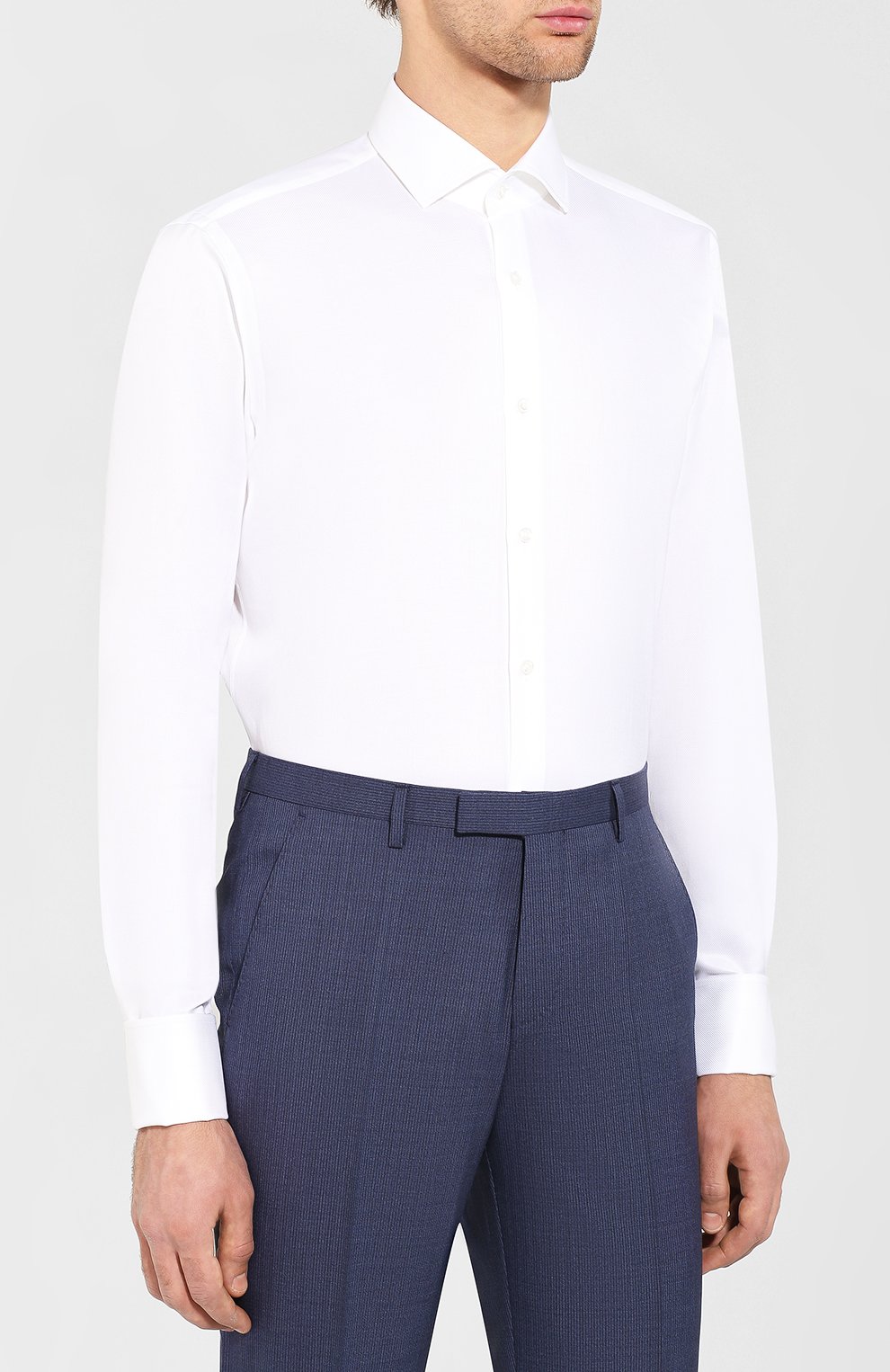 Хлопковая сорочка с воротником кент BOSS, арт. 50399683, фото 3