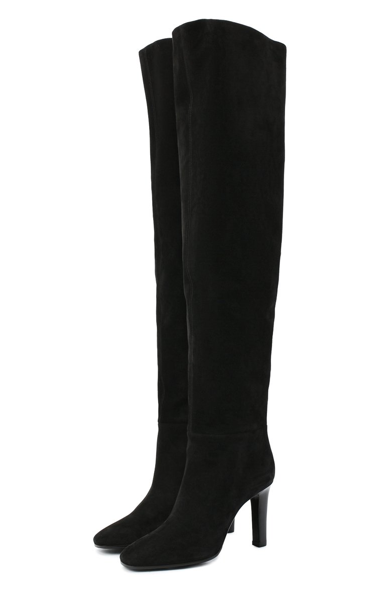 Замшевые ботфорты jane SAINT LAURENT, арт. 632613/0LI00, фото 1