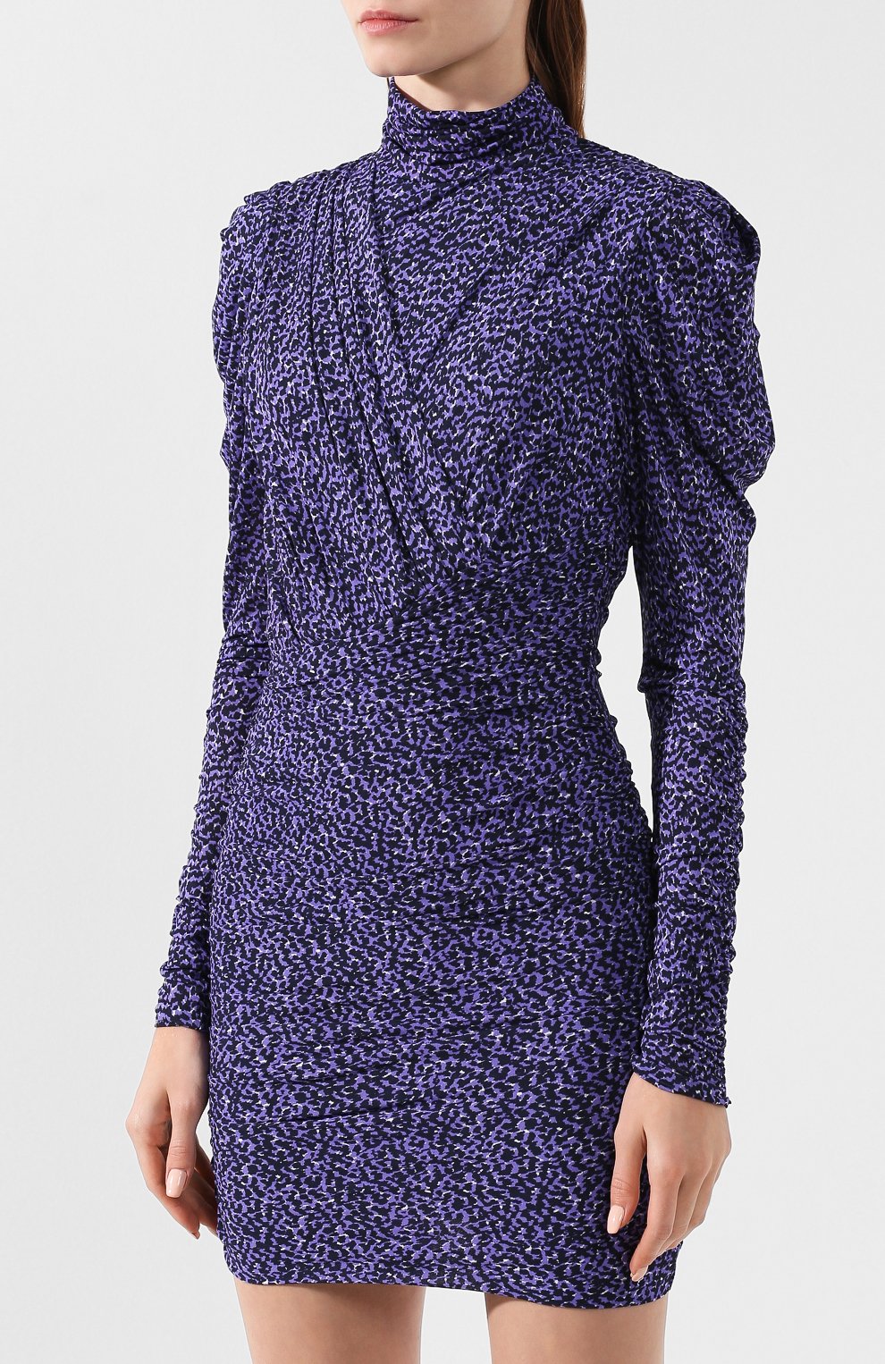 Платье из вискозы ISABEL MARANT синего цвета по цене 59500 руб., арт. R01496-19A026I/JIS0LA, фото 3 Платье из вискозы ISABEL MARANT, арт. R01496-19A026I/JIS0LA, фото 3