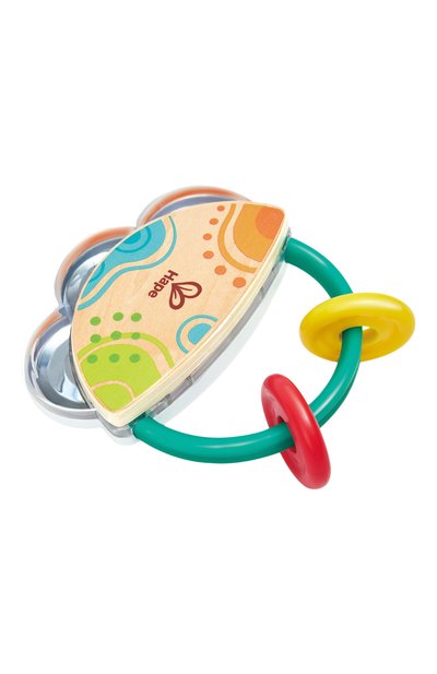 Игрушка-погремушка бубен HAPE разноцветного цвета по цене 1460 руб., арт. E0128_HP, фото 2 Игрушка-погремушка бубен HAPE, арт. E0128_HP, фото 2