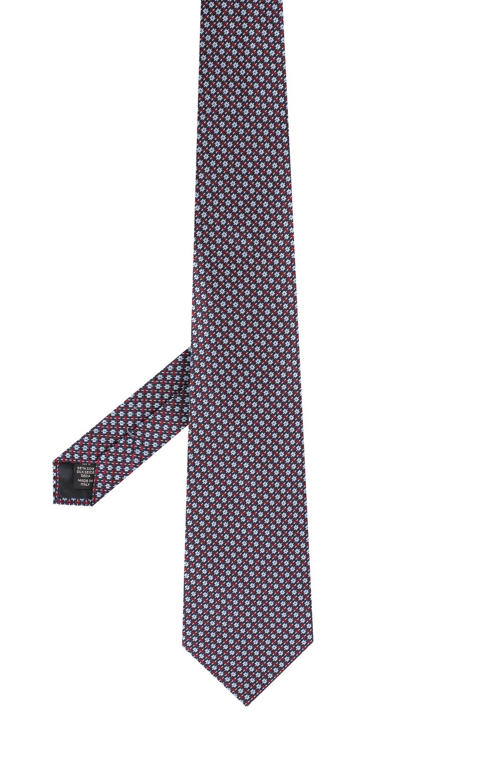 Шелковый галстук с узором ZEGNA голубого цвета по цене 22850 руб., арт. Z3W07/1XW, фото 2 Шелковый галстук с узором ZEGNA, арт. Z3W07/1XW, фото 2