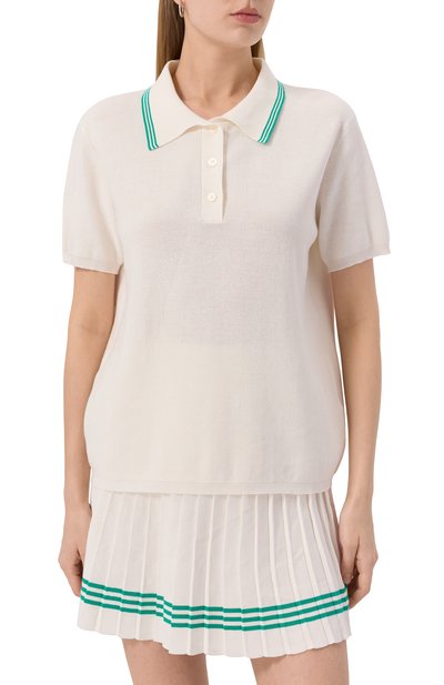 Хлопковое поло ADDICTED кремового цвета по цене 22200 руб., арт. TC2502.686-719, фото 3 Хлопковое поло ADDICTED, арт. TC2502.686-719, фото 3