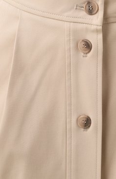 Женская хлопковая юбка EMPORIO ARMANI бежевого цвета, арт. EW000764/AF12440 | Фото 6 (Материал сплава: Проставлено; Драгоценные камни: Проставлено; Стили: Кэжуэл; Женское Кросс-КТ: Юбка-карандаш; Длина Ж (юбки, платья, шорты): Макси; Материал внешний: Хлопок)