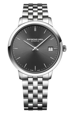 Мужские часы toccata men's classic RAYMOND WEIL бесцветного цвета, арт. 5585-ST-60001 | Фото 1 (Нос: Не проставлено; Региональные ограничения белый список (Axapta Mercury): Не проставлено; Материал корпуса: Сталь; Механизм: Кварц; Цвет циферблата: Серый; Ограничения доставки: m-style)