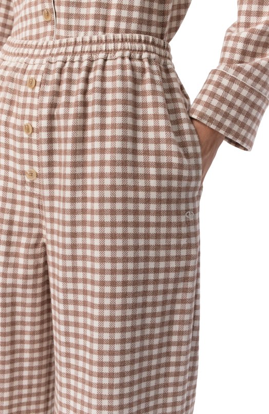 Хлопковые брюки EDOMO T006121NY26W Коричневый  T006121NY26W Фото 5