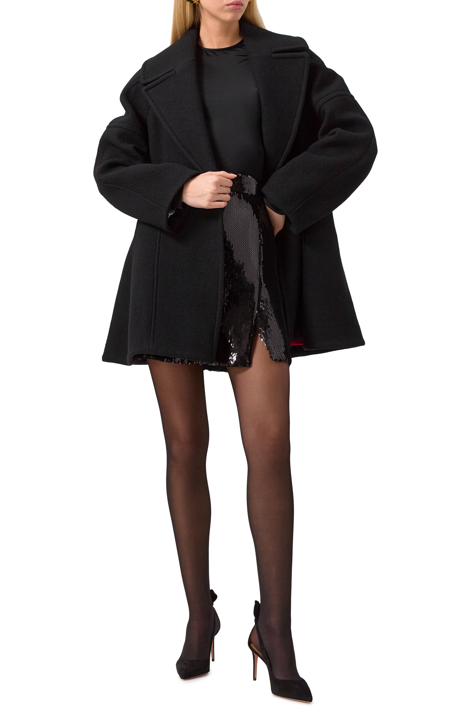 Шерстяное полупальто NINA RICCI, арт. 24ACMA002WV0321, фото 2