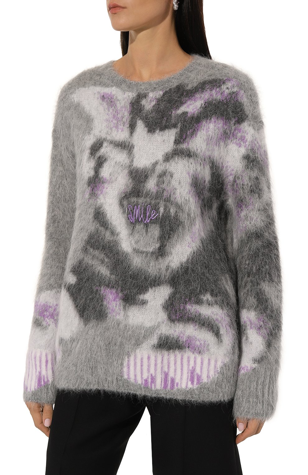 Шерстяной свитер STELLA MCCARTNEY серого цвета по цене 154000 руб., арт. 6K0828/3S2509, фото 3 Шерстяной свитер STELLA MCCARTNEY, арт. 6K0828/3S2509, фото 3