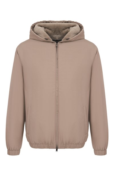 Мужской бомбер с подкладкой из меха норки MVST, арт. FTECK-ME5635-4V/DRG1673