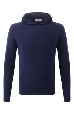 Мужской худи CANALI темно-синего цвета, арт. C1076/MK02276 | Фото 1 (Длина (для топов): Стандартные; Рукава: Длинные; Мужское Кросс-КТ: Худи-одежда; Принт: Без принта; Стили: Кэжуэл; Материал внешний: Хлопок, Синтетический материал)