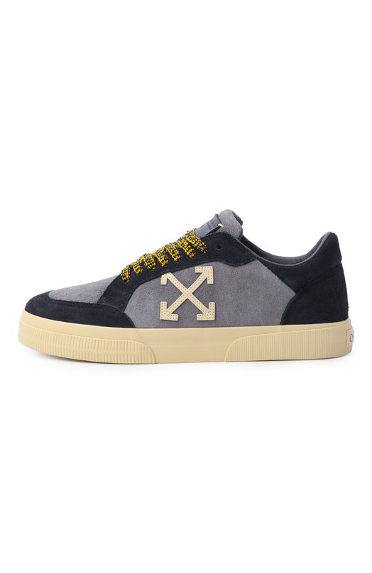 Замшевые кеды Vulcanized Off-White 0MIA293S26LEA003 Серый  0MIA293S26LEA003 Фото 3