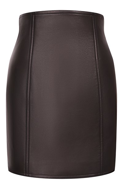 Женская кожаная юбка BALMAIN, арт. HF1LBB54/LE35