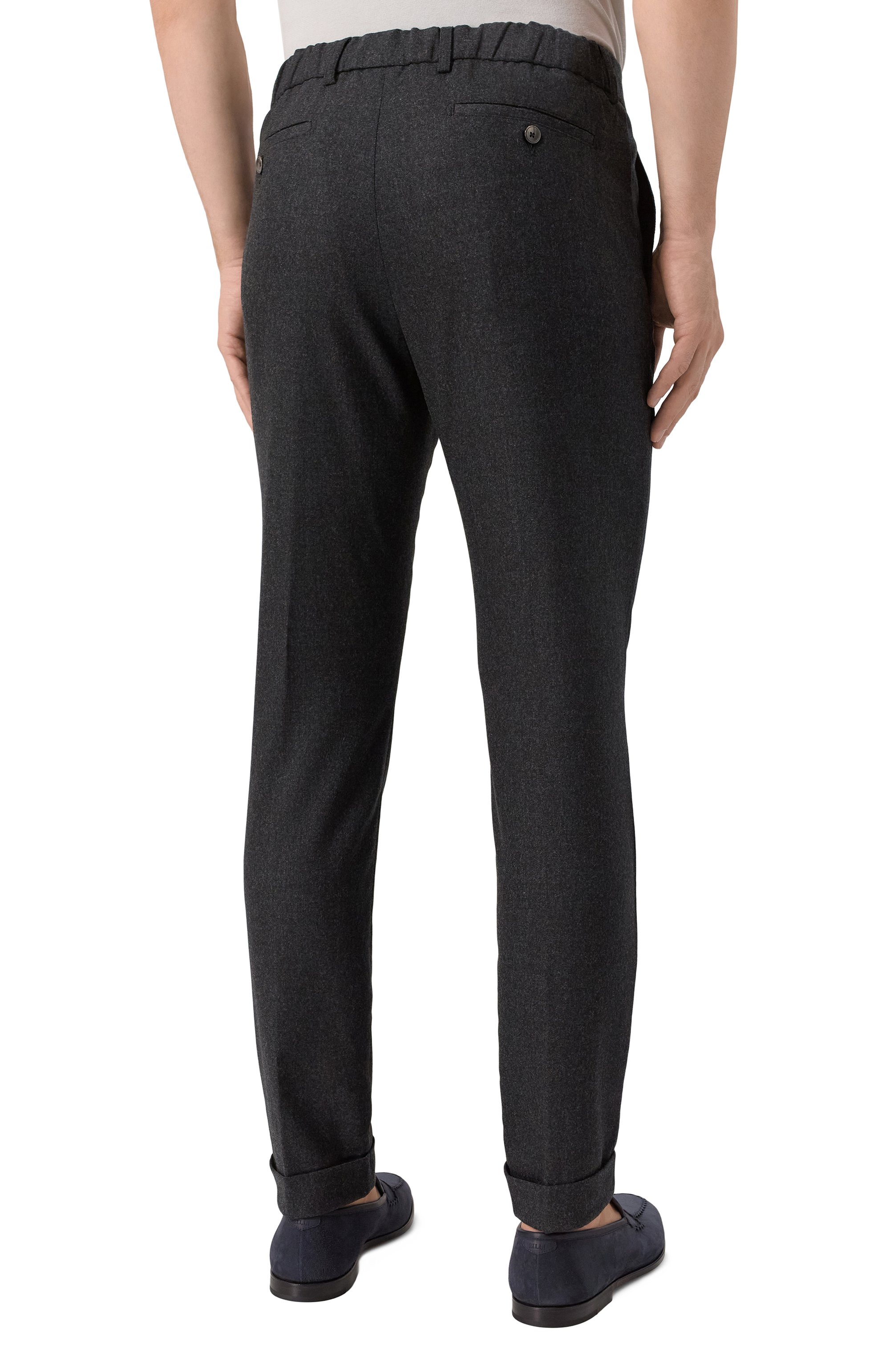 Брюки из шерсти и кашемира MARCO PESCAROLO темно-серого цвета по цене 75300 руб., арт. MANU/5229, фото 4 Брюки из шерсти и кашемира MARCO PESCAROLO, арт. MANU/5229, фото 4