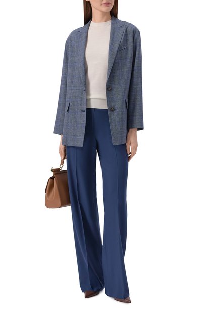 Шерстяные брюки KITON синего цвета по цене 213500 руб., арт. D48109K01024_001, фото 2 Шерстяные брюки KITON, арт. D48109K01024_001, фото 2