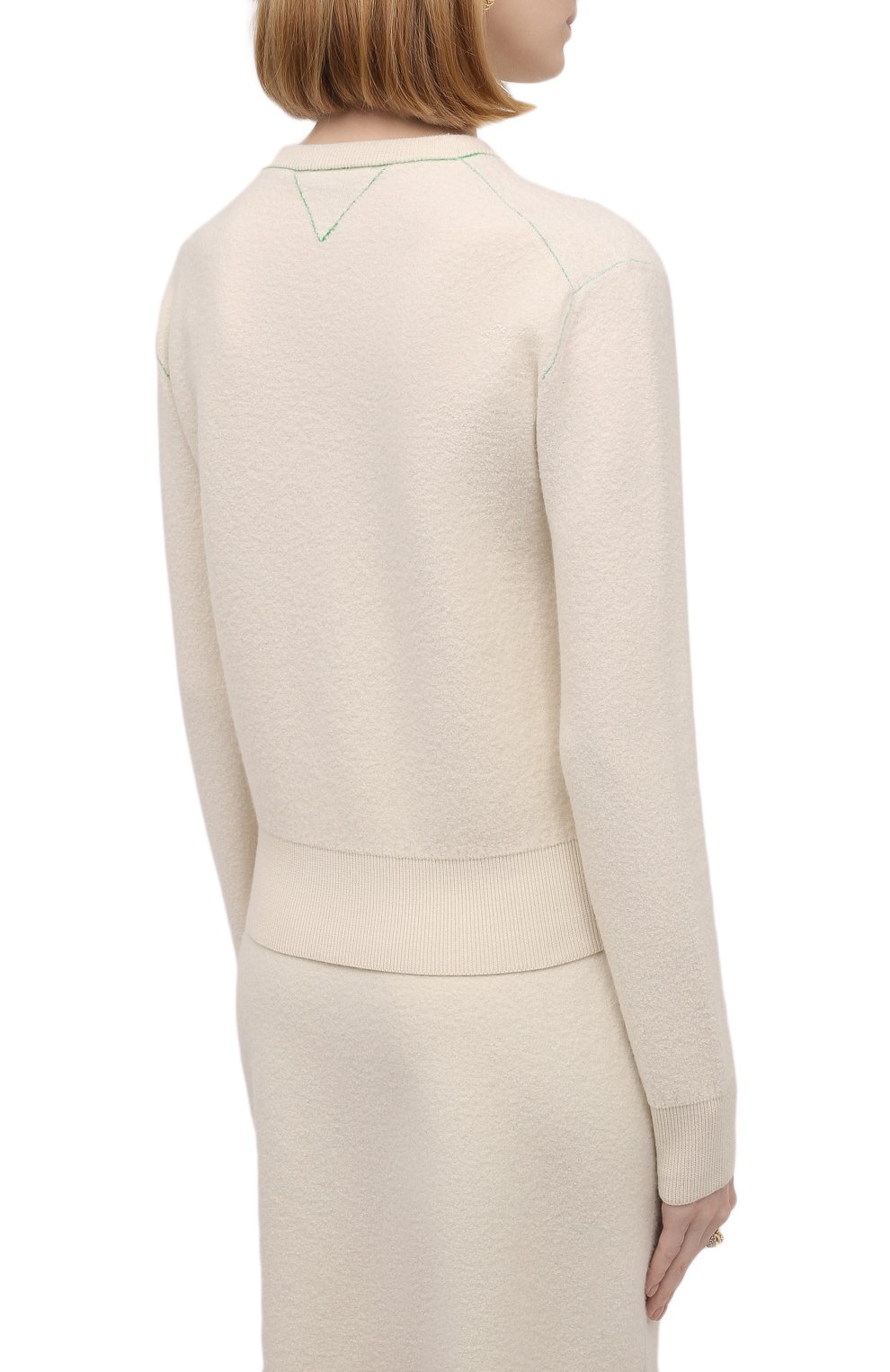 Шерстяной свитер BOTTEGA VENETA белого цвета по цене 99300 руб., арт. 664712/V0ZR0, фото 4 Шерстяной свитер BOTTEGA VENETA, арт. 664712/V0ZR0, фото 4