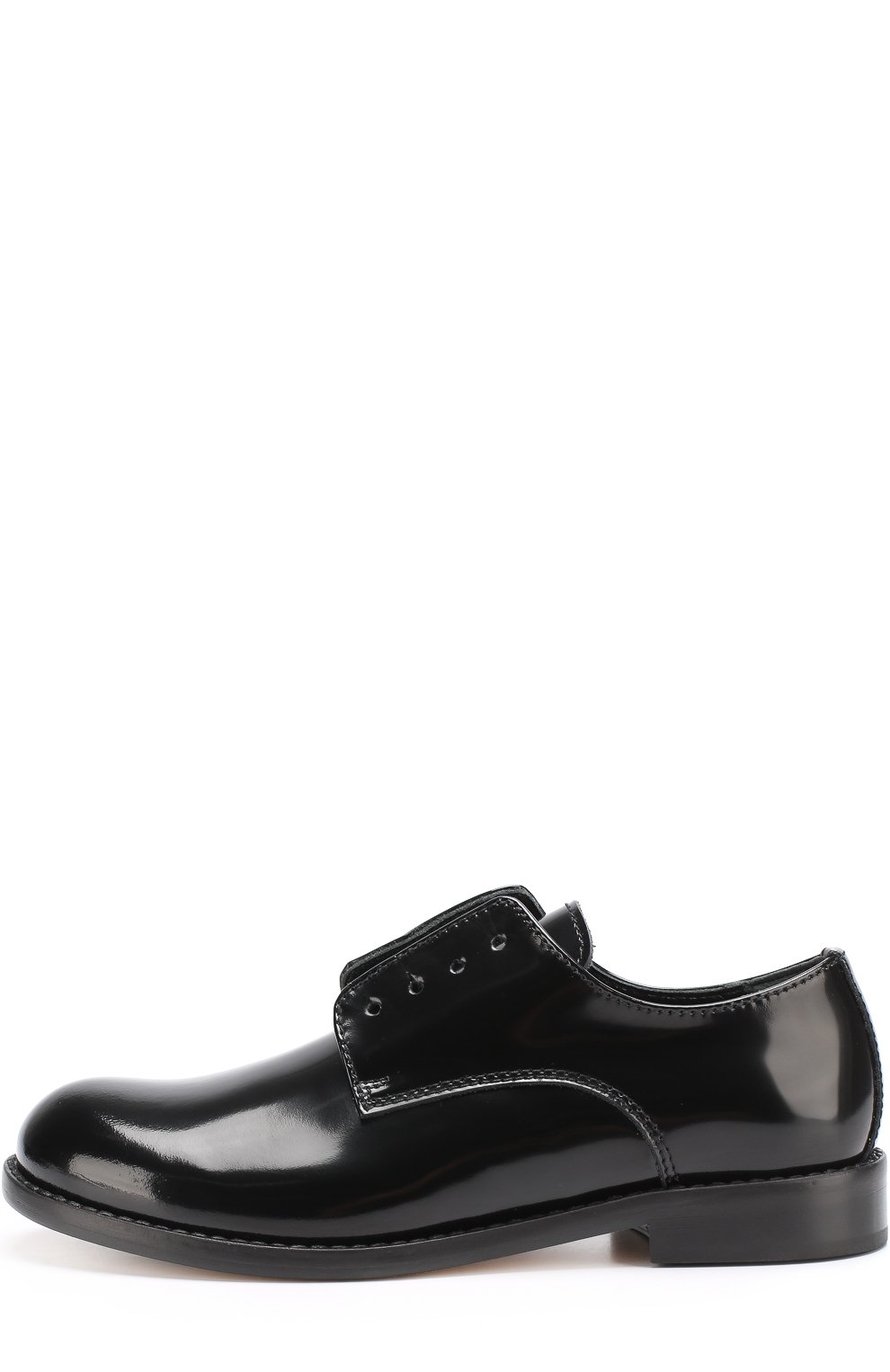 Кожаные дерби без шнуровки DSQUARED2 черного цвета по цене 26250 руб., арт. 51700/28-35, фото 2 Кожаные дерби без шнуровки DSQUARED2, арт. 51700/28-35, фото 2