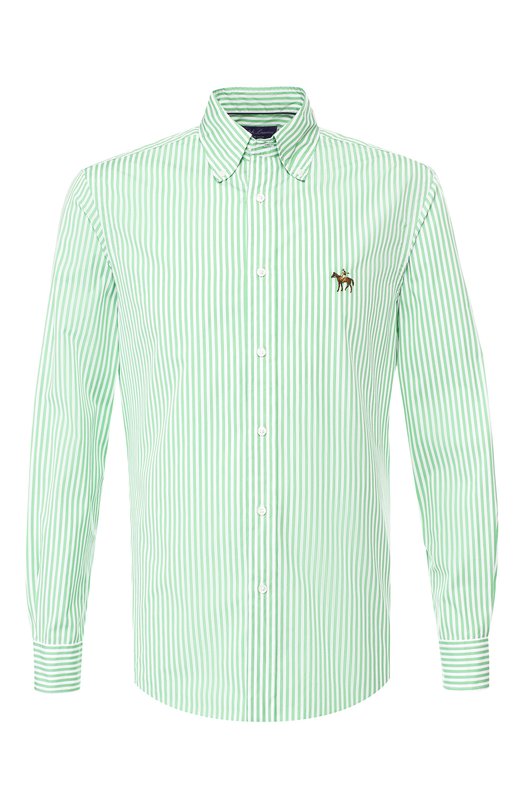 

Хлопковая сорочка с воротником button down Ralph Lauren, Зелёный