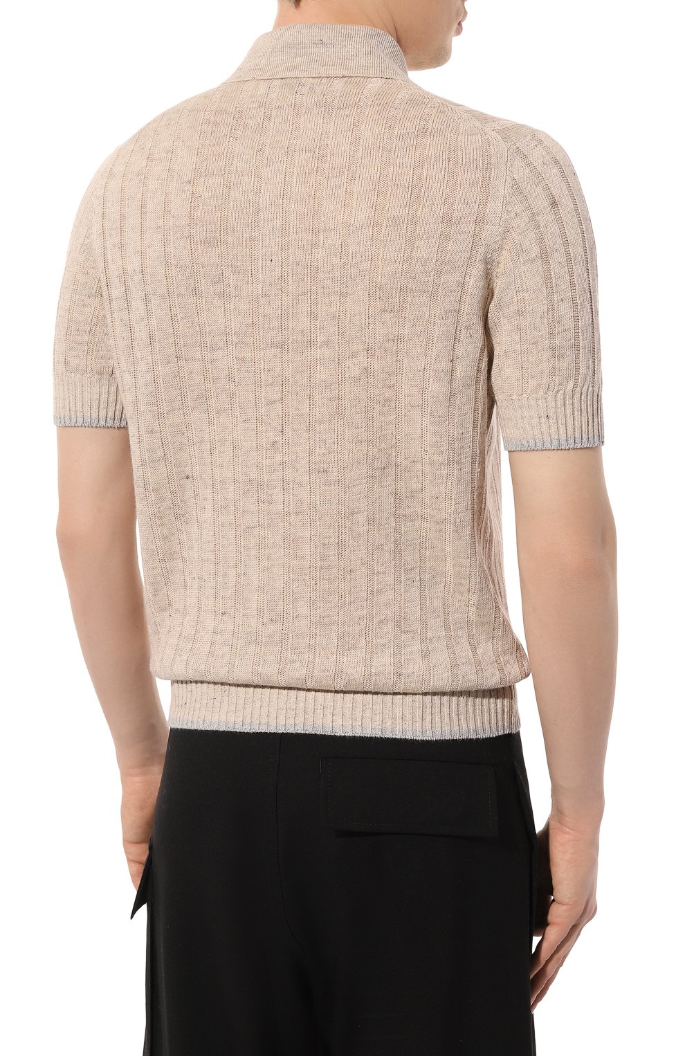 Поло изо льна и хлопка BRUNELLO CUCINELLI, арт. M2L70B2256, фото 4