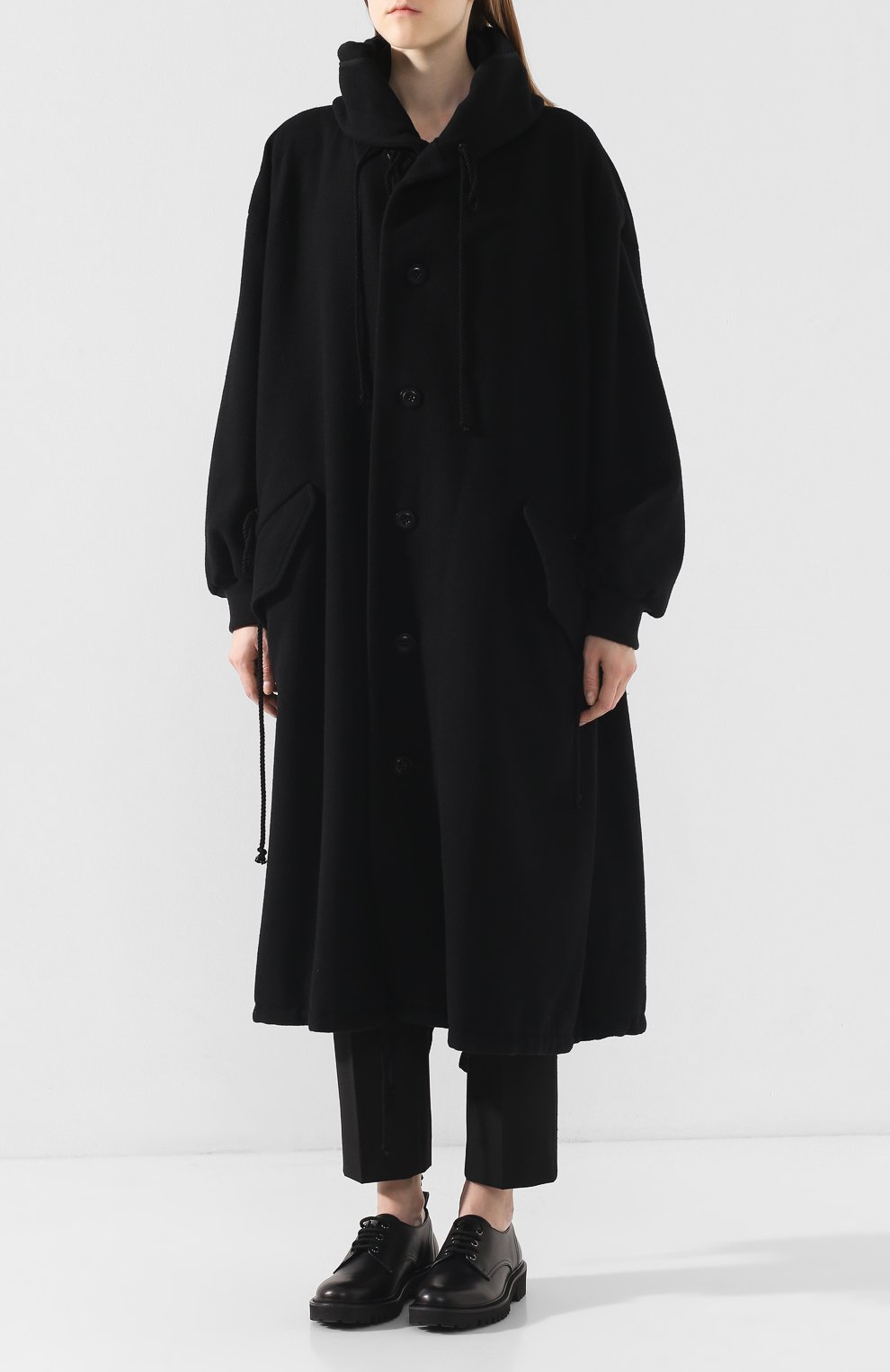 Шерстяное пальто YOHJI YAMAMOTO, арт. YC-C01-105, фото 3